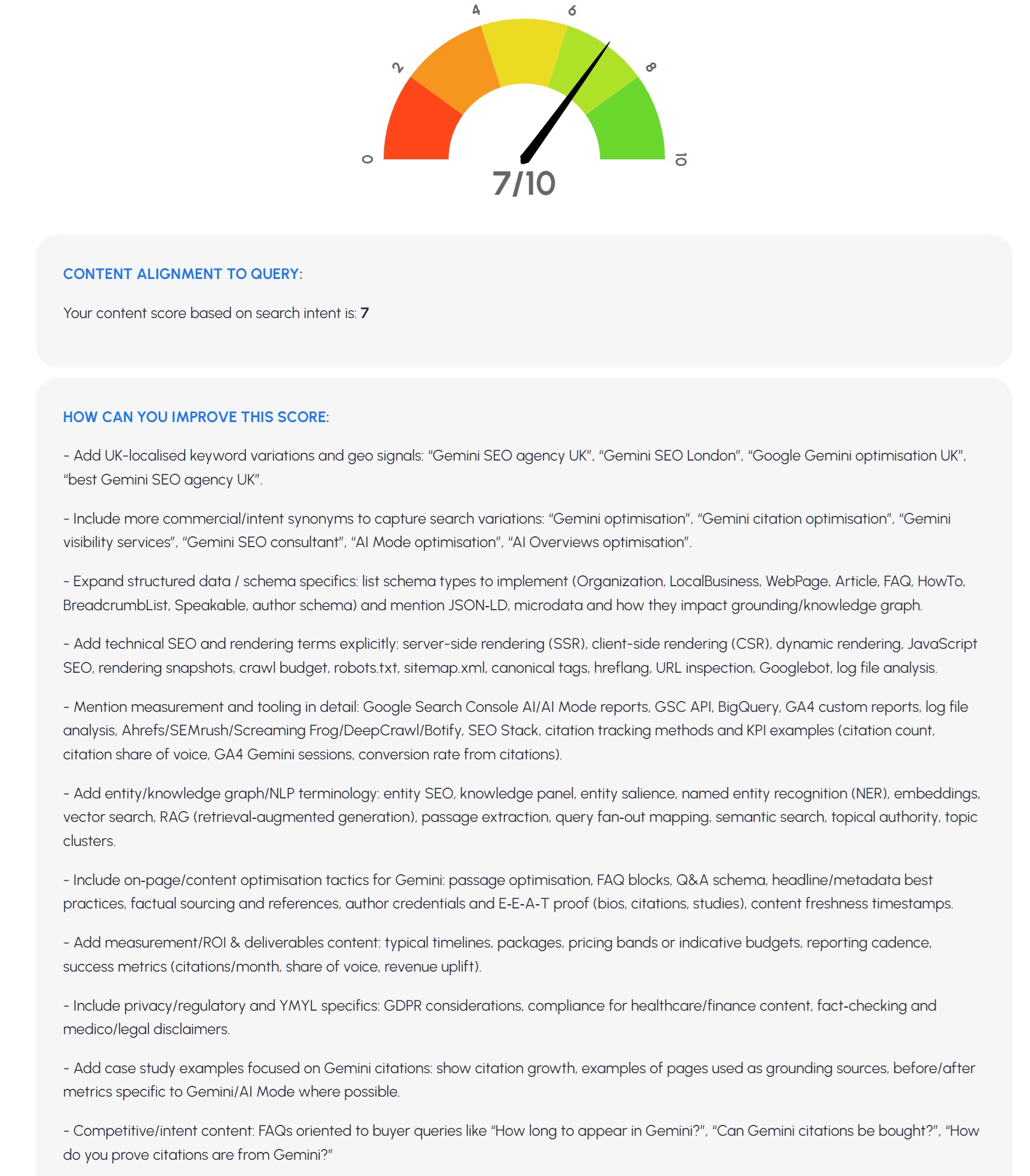 Identify Content Issues and Optimize for Topical Relevance