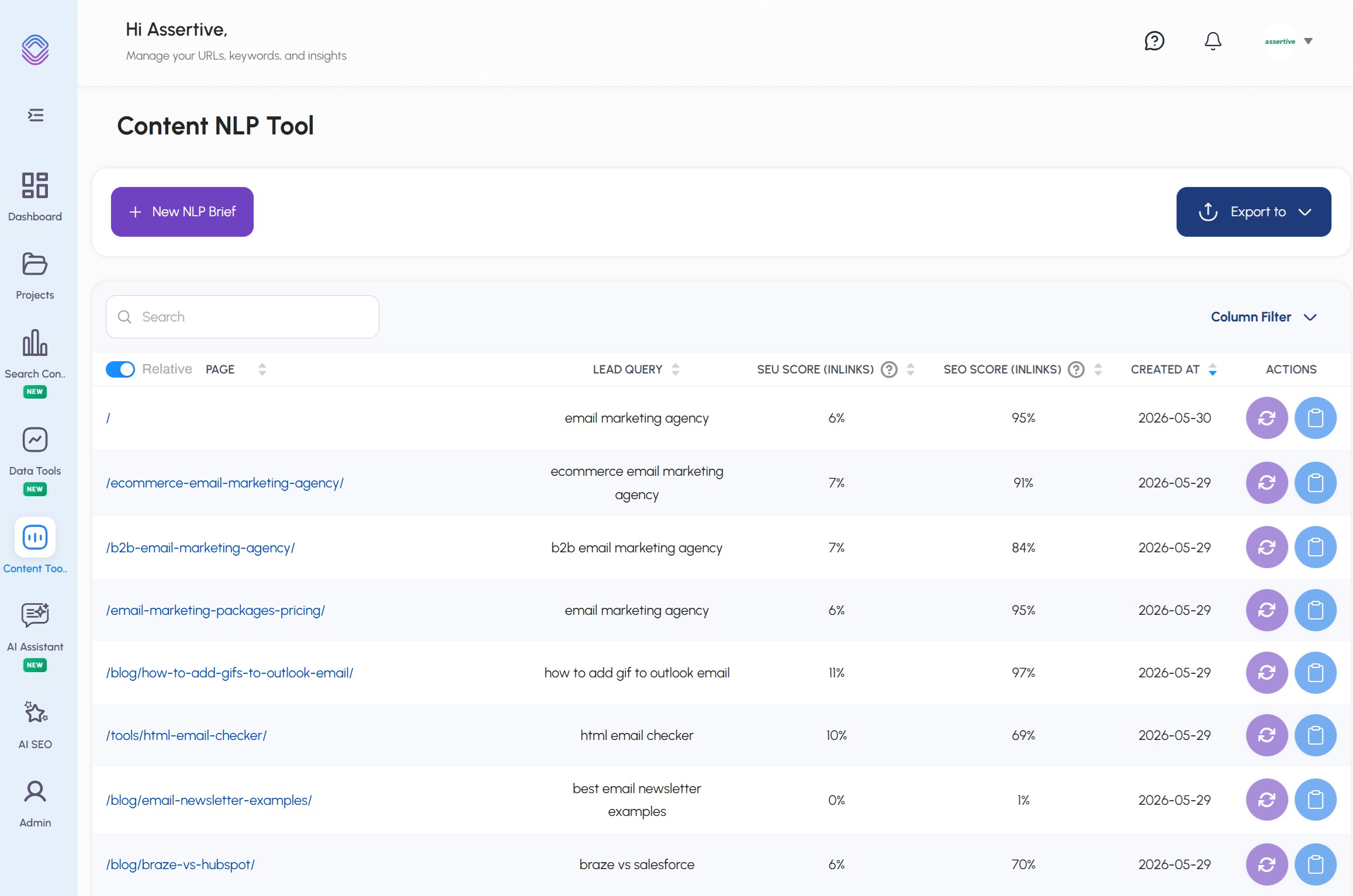 SEO Stack NLP Content Auditing Tools