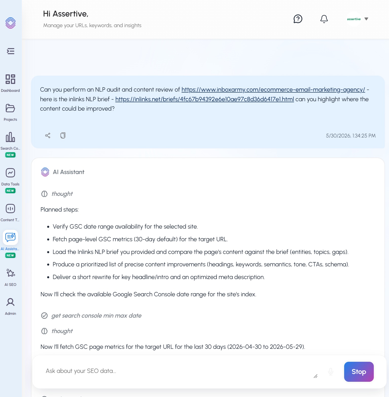 SEO Stack AI Assistant